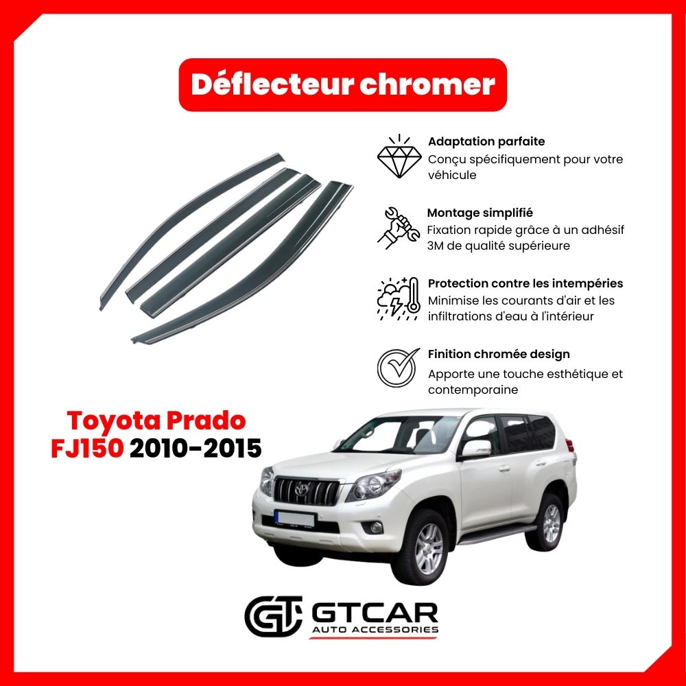 Déflecteur chrome Toyota Prado FJ150 2010-2015