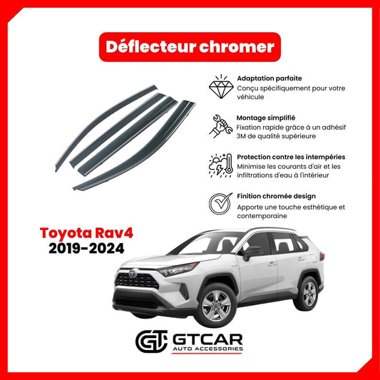 Déflecteur chrome Toyota Rav4 2019-2024