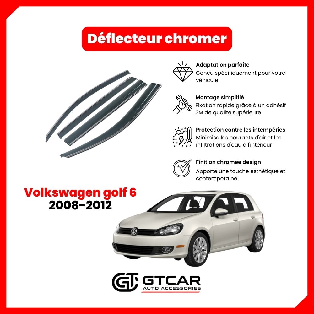 Déflecteur chrome Volkswagen golf 6 2008-2012