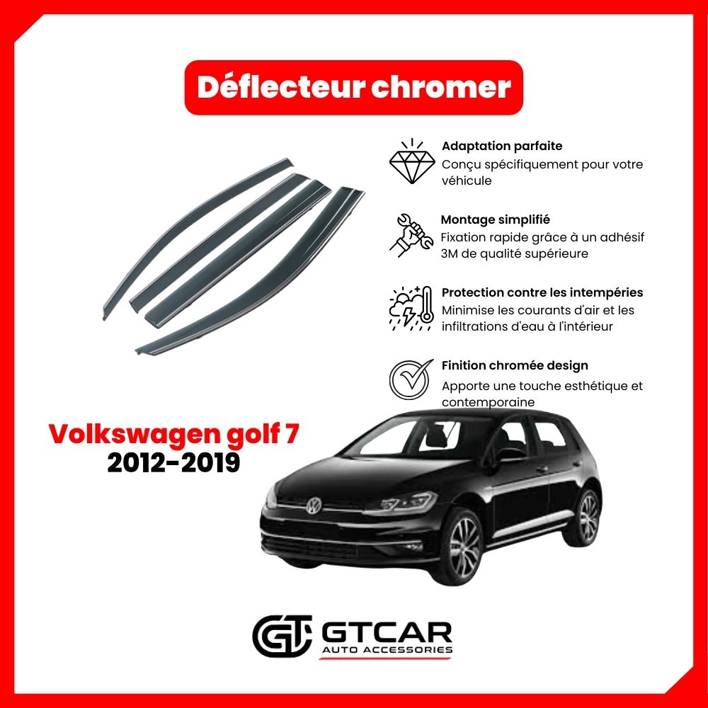Déflecteur chrome Volkswagen golf 7 2012-2019