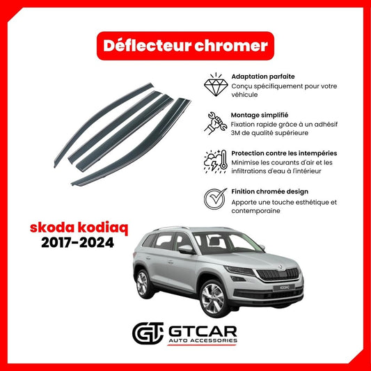 Deflecteur chrome skoda kodiaq 2017-2024