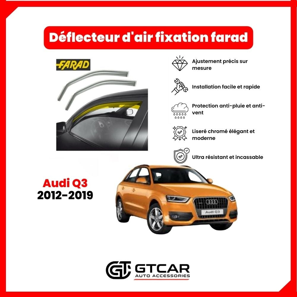 Déflecteur d'air fixation farad 2piece Audi Q3 2012-2019