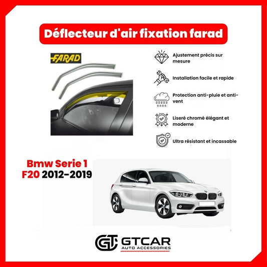 Deflecteur d'air fixation farad 2piece Bmw Serie 1 F20 2012-2019