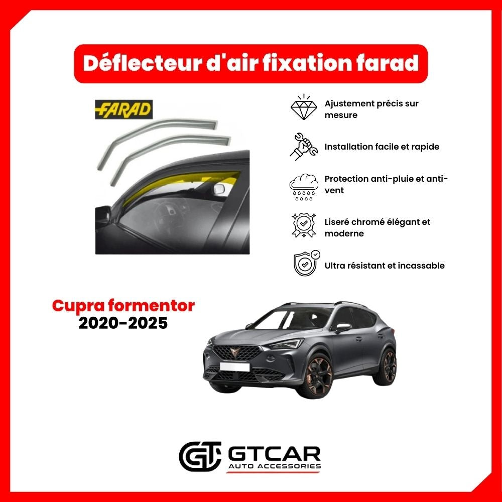 Déflecteur d'air fixation farad 2piece Cupra formentor 2020-2025