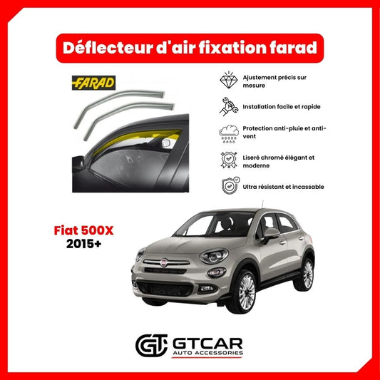 Déflecteur d'air fixation farad 2piece Fiat 500X 2015+