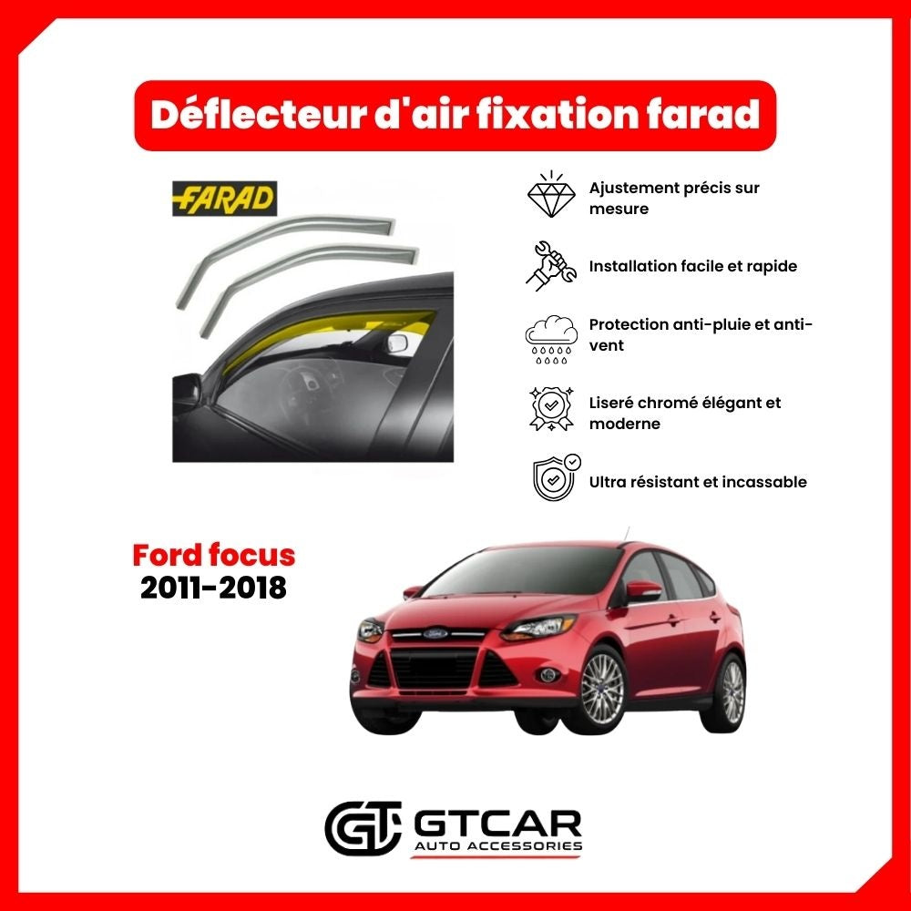 Deflecteur d'air fixation farad 2piece Ford focus 2011-2018