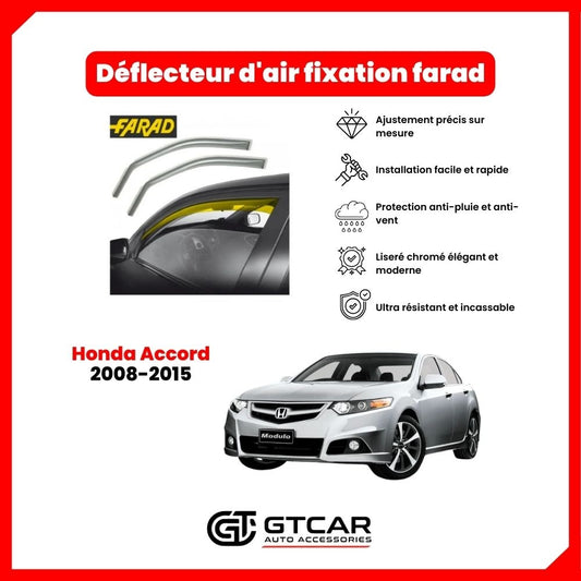 Déflecteur d'air fixation farad 2piece Honda Accord 2008-2015