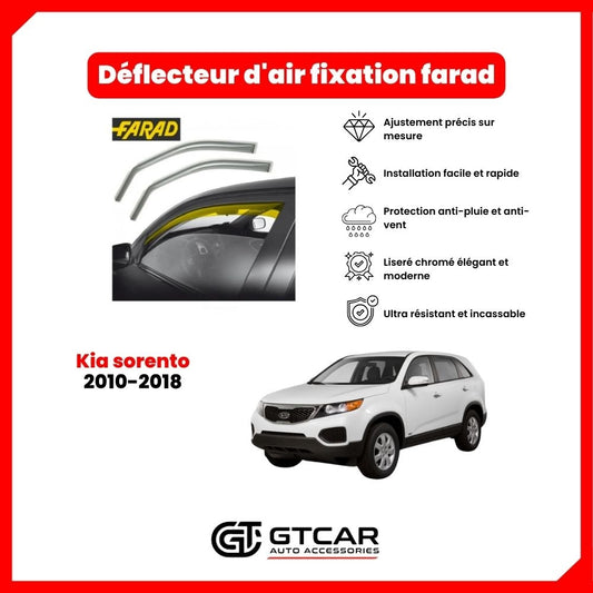 Déflecteur d'air fixation farad 2piece Kia sorento 2010-2018