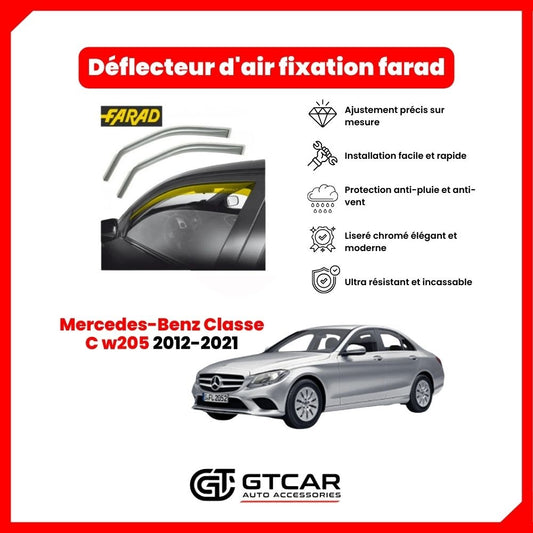 Deflecteur d'air fixation farad 2piece Mercedes-Benz Classe C w205 2012-2021