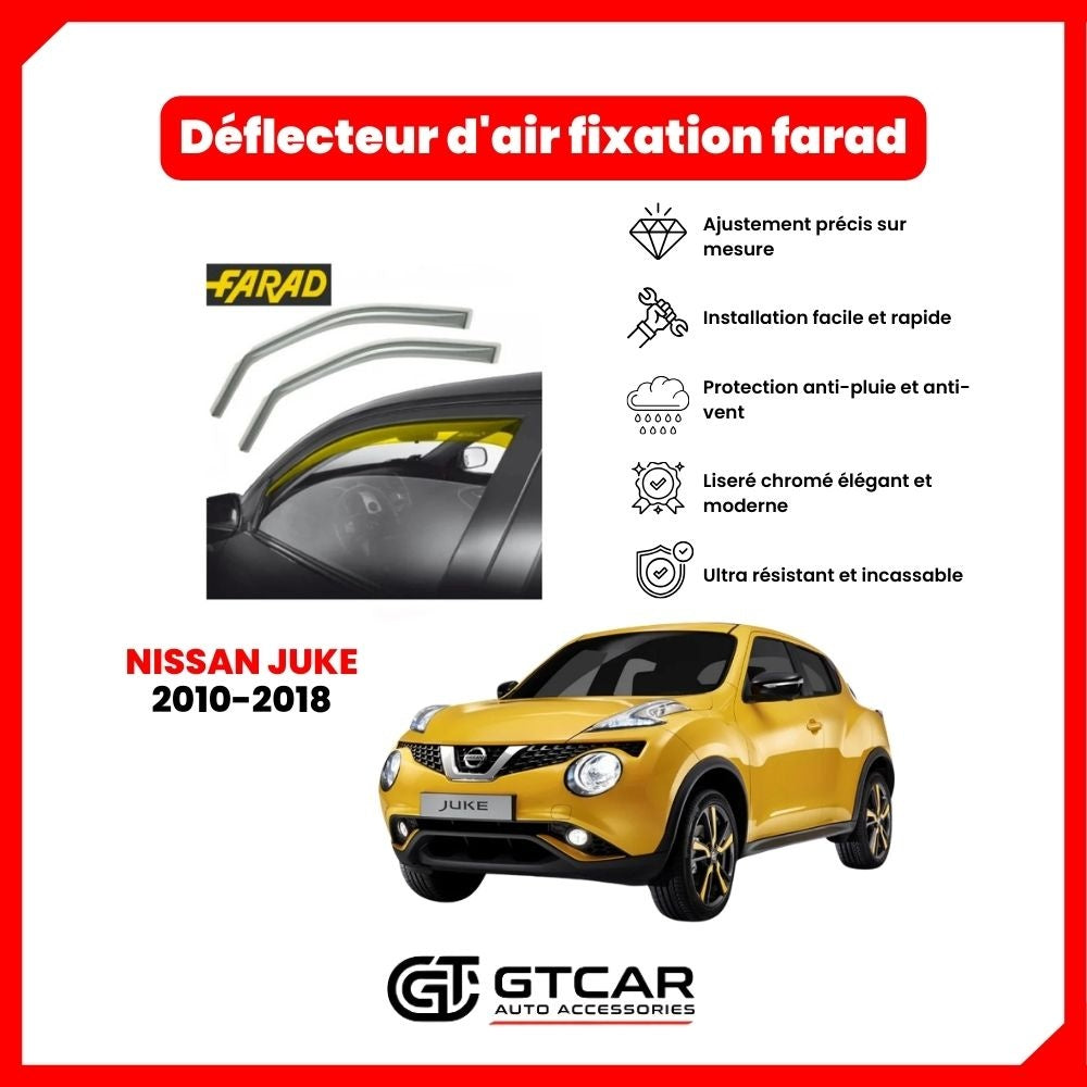 Déflecteur d'air fixation farad 2piece Nissan Juke 2010-2018