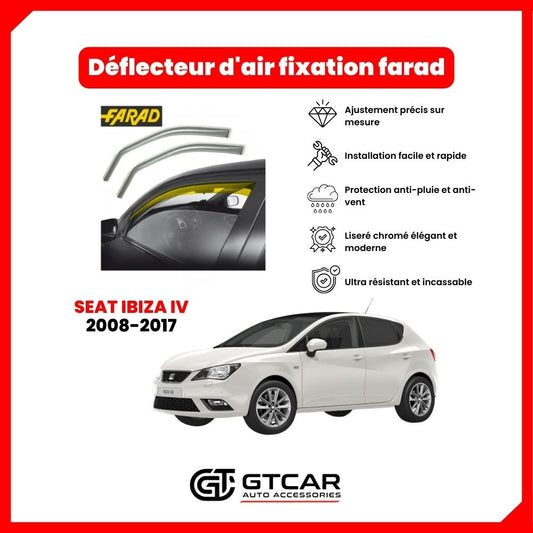 Déflecteur d'air fixation farad 2piece Seat Ibiza IV 2008-2017