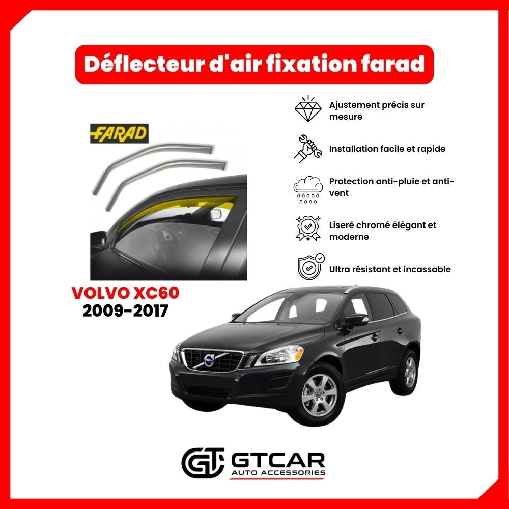 Déflecteur d'air fixation farad 2piece Volvo XC60 2009-2017