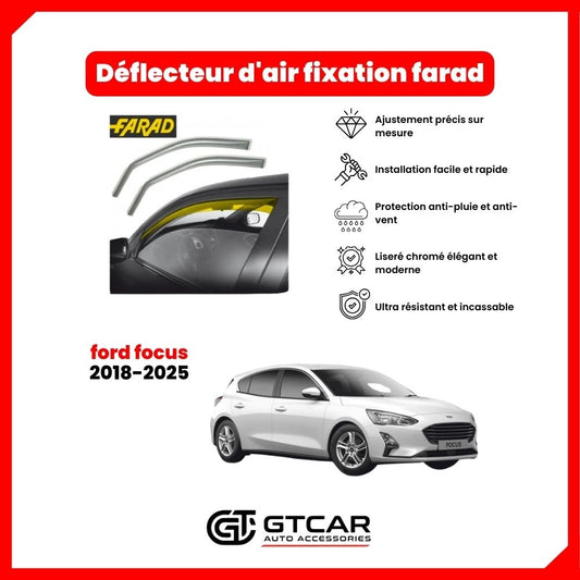 Deflecteur d'air fixation farad 2piece ford focus 2018-2025