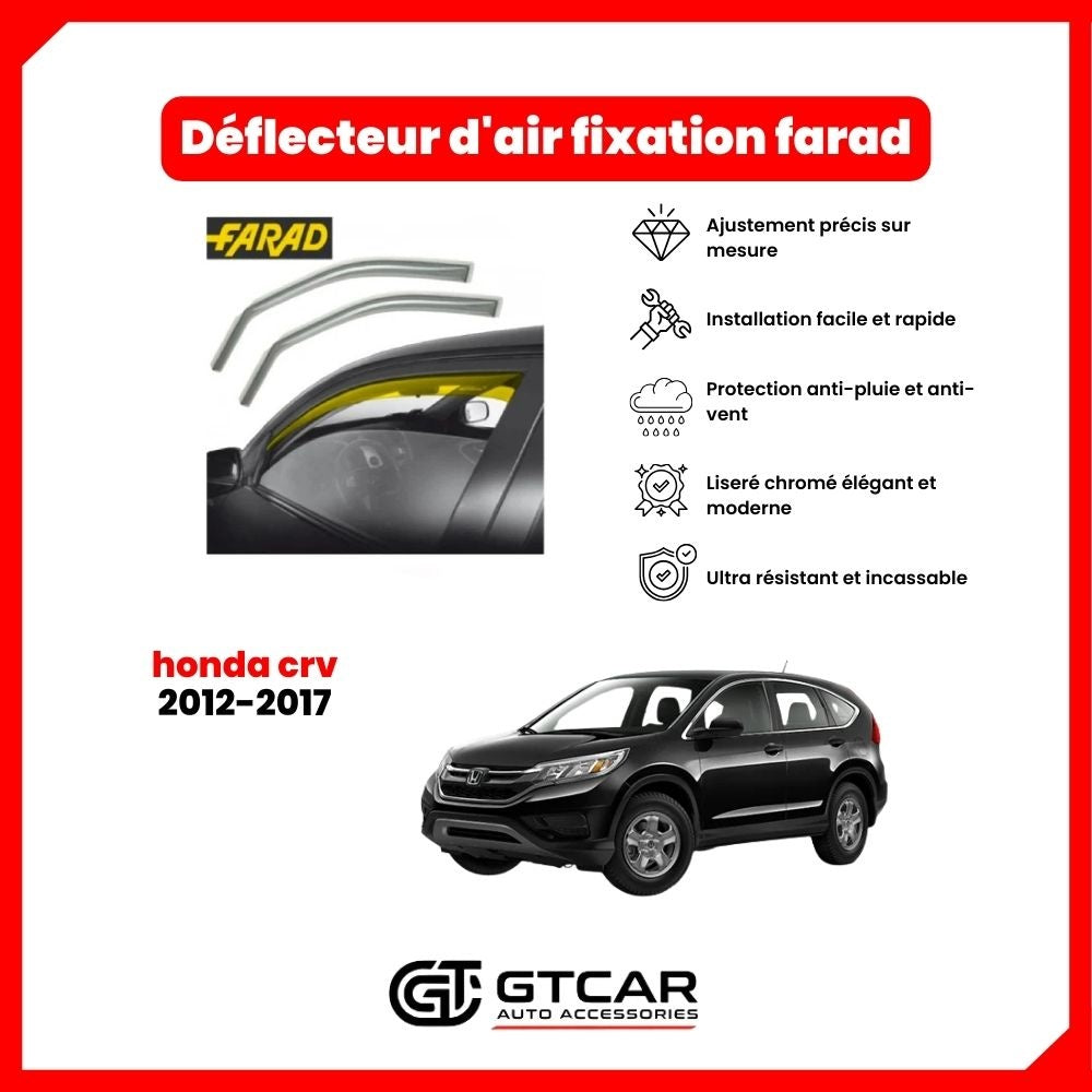 Deflecteur d'air fixation farad 2piece honda crv 2012-2017