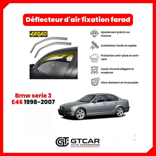 Deflecteur d'air fixation farad 2pieces Bmw serie 3 E46 1998-2007