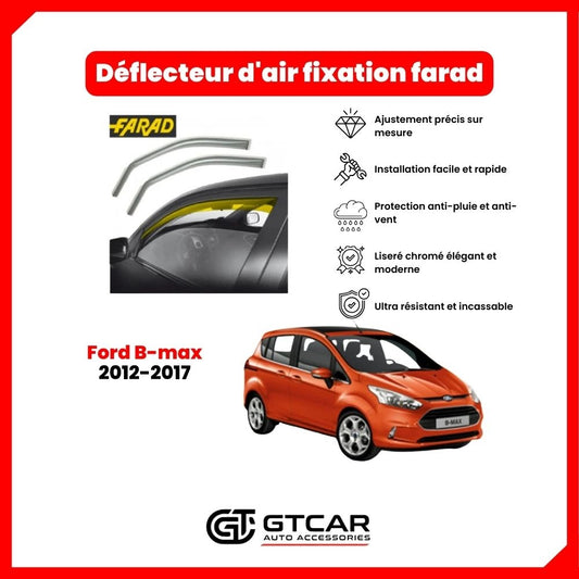 Deflecteur d'air fixation farad 2pieces Ford B-max 2012-2017