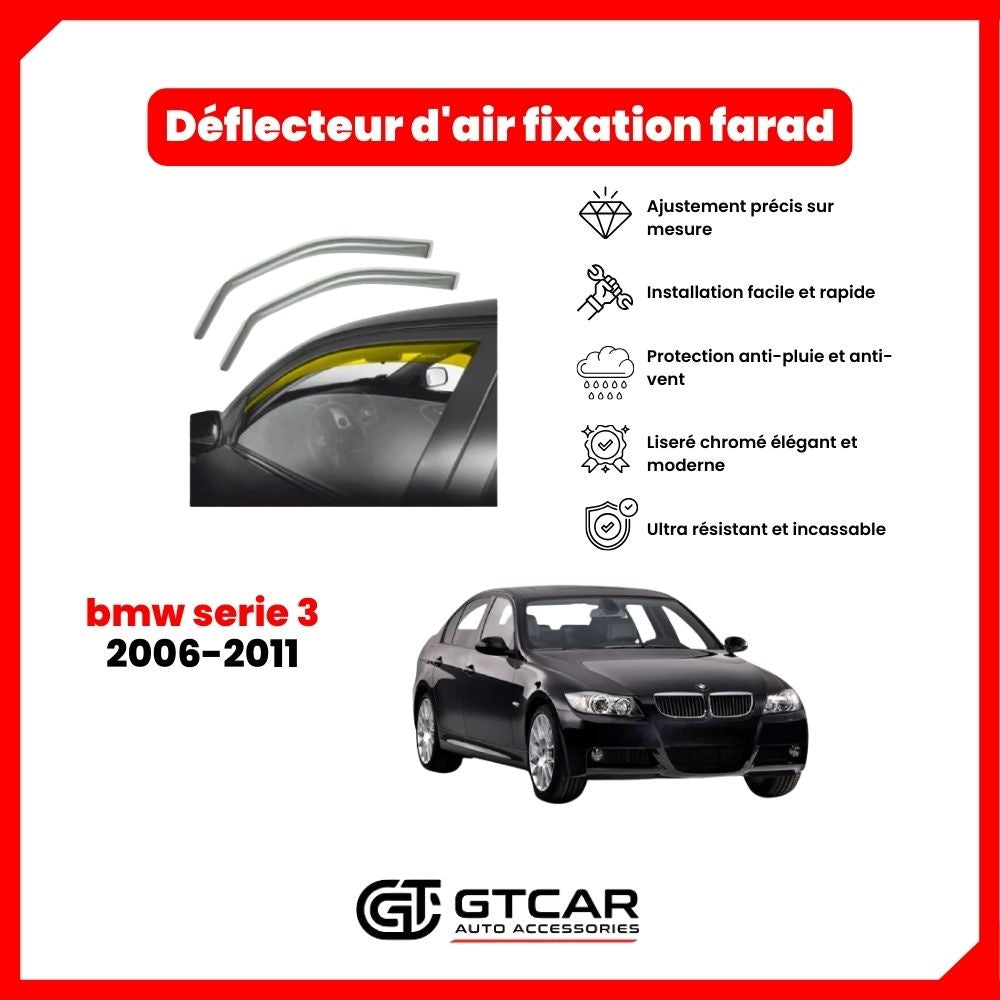Deflecteur d'air fixation farad 2pieces bmw serie 3 2006-2011