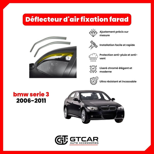 Deflecteur d'air fixation farad 2pieces bmw serie 3 2006-2011