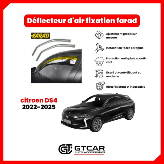 Deflecteur d'air fixation farad 2pieces citroen DS4 2022-2025