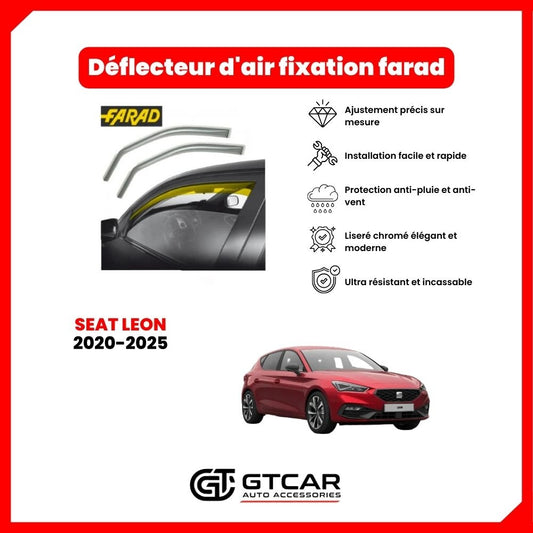 Deflecteur d'air fixation farad 2piece seat leon 2020-2025