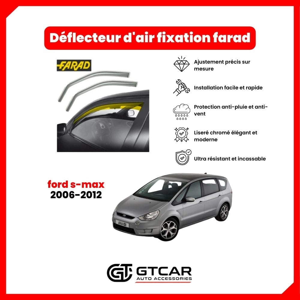 Deflecteur d'air fixation farad 2pieces ford s-max 2006-2012