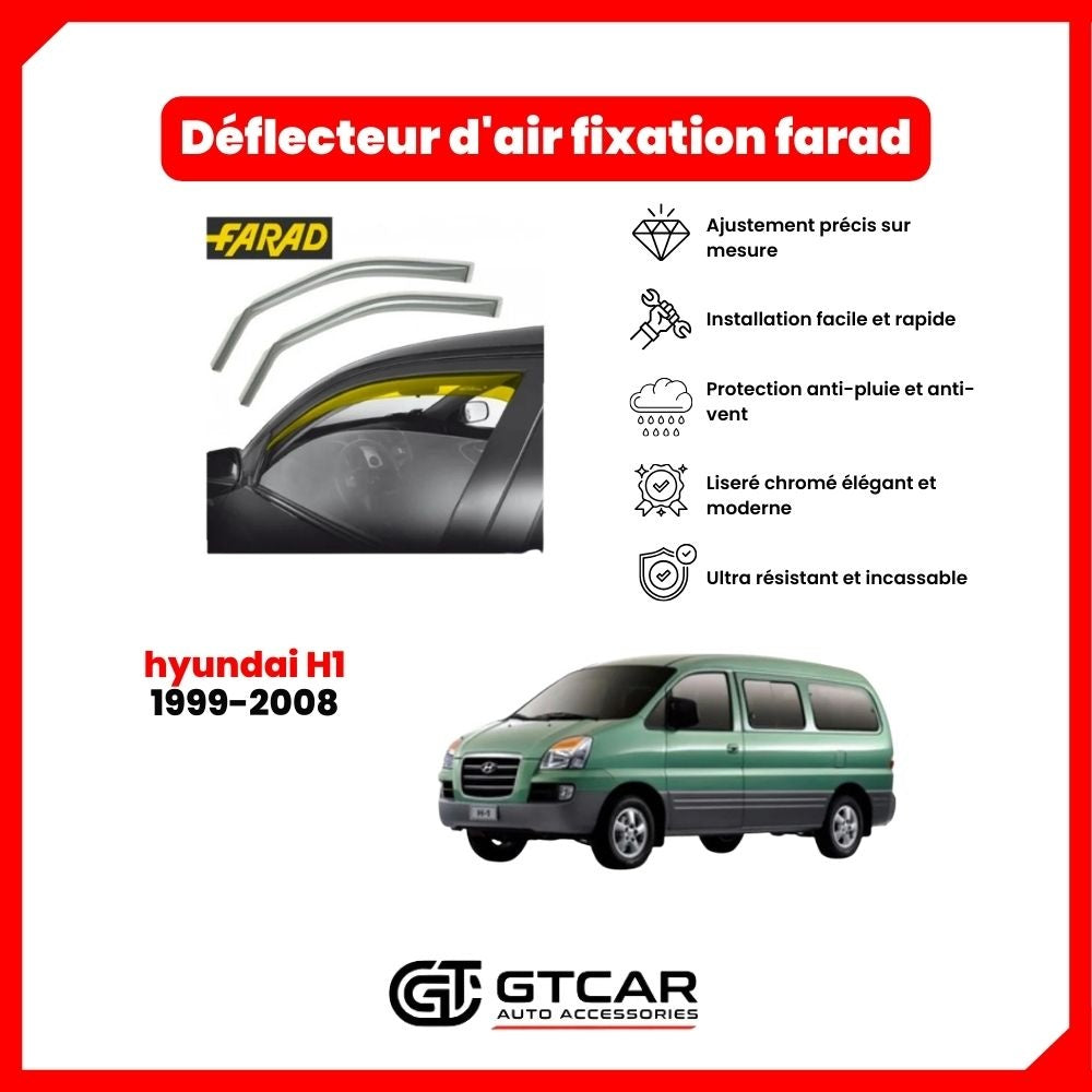 Déflecteur d'air fixation farad 2pieces hyundai H1 1999-2008