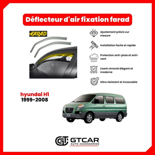 Déflecteur d'air fixation farad 2pieces hyundai H1 1999-2008