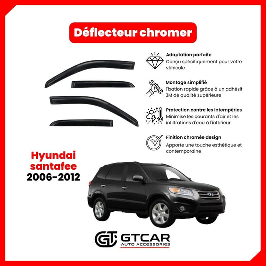 Deflecteur d'air simple noir Hyundai santafee 2006-2012