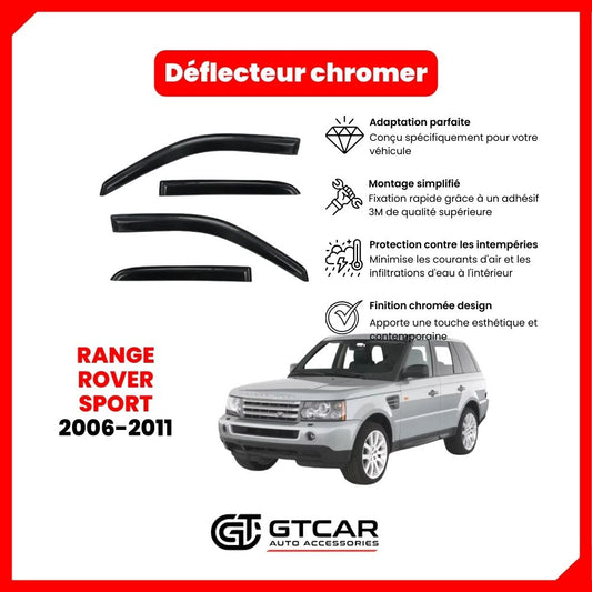 Deflecteur d'air simple noir range rover sport 2006-2011