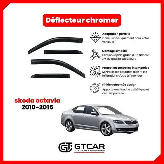 Deflecteur d'air simple noir skoda octavia 2010-2015