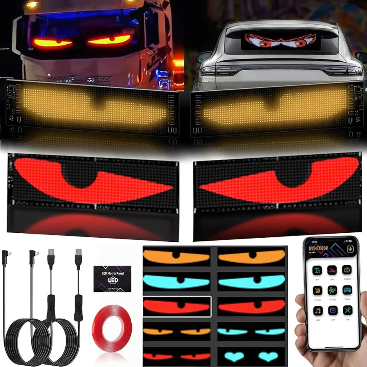 Bande oeil LED 50CM + 50CM