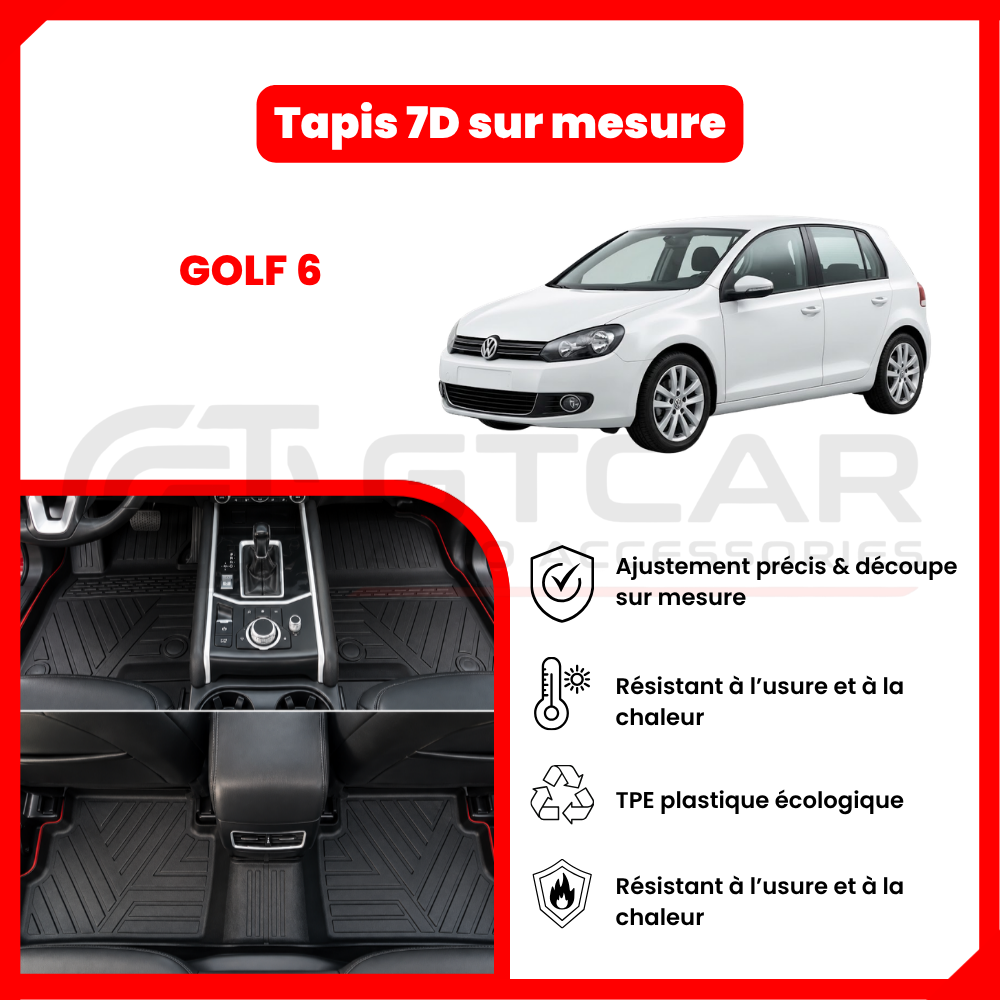 Tapis sur mesure 7D GOLF 6