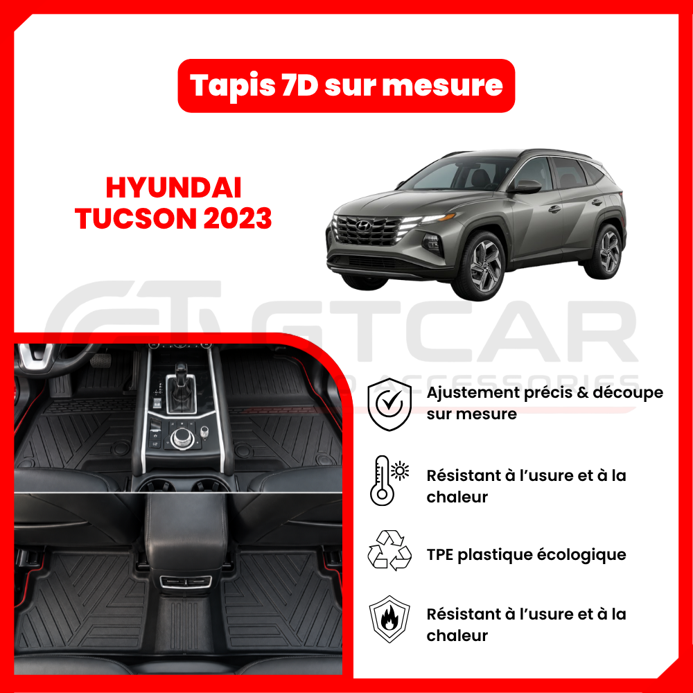 Tapis 7D sur mesure HYUNDAI TUCSON 2023