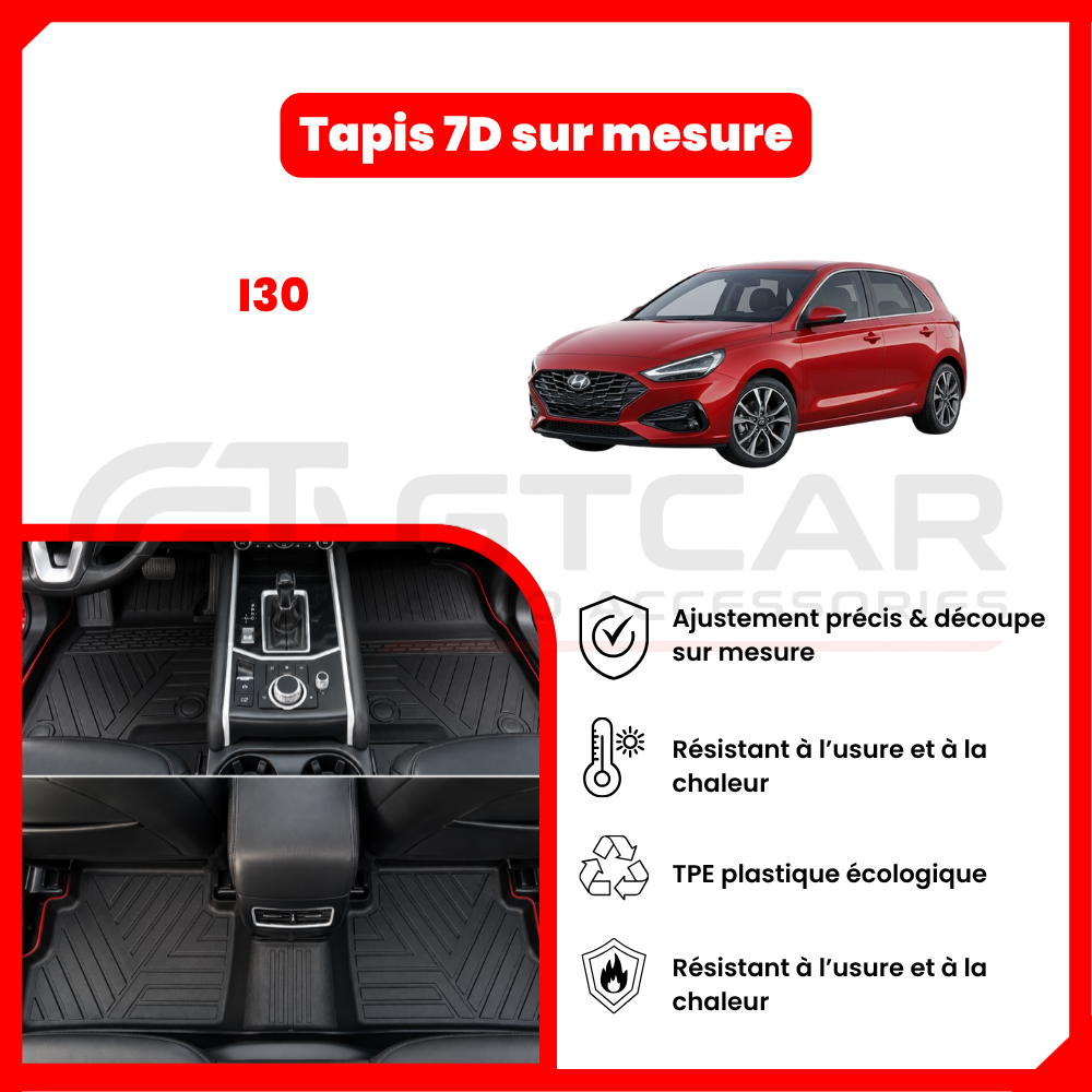 Tapis sur mesure 7D hyundai I30