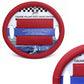 Couvre volant simili cuir + Cache ceinture 38CM