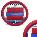 Couvre volant simili cuir + Cache ceinture 38CM