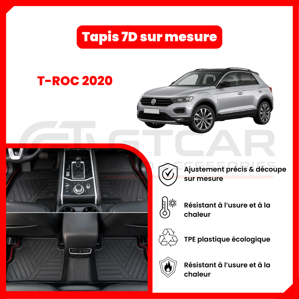 Tapis 7D sur mesure volkswagen T-ROC 2020