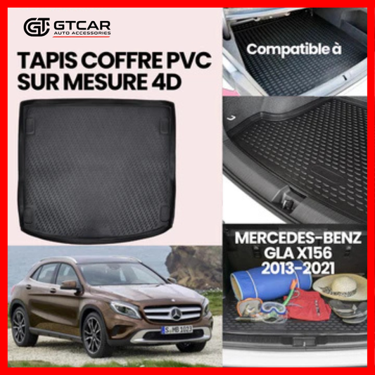 TAPIS SUR MESURE 4D COFFRE PVC MERCEDES-BENZ GLA X156 2013-2021