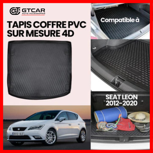 TAPIS SUR MESURE 4D COFFRE PVC SEAT LEON 2012-2020