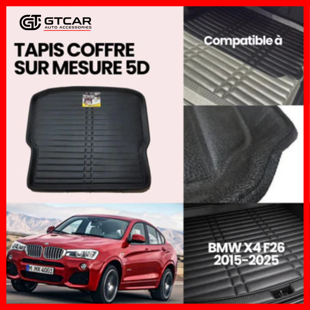 TAPIS SUR MESURE COFFRE 5D BMW X4 F26 2015-2025