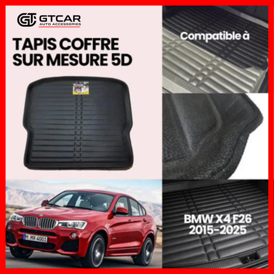 TAPIS SUR MESURE COFFRE 5D BMW X4 F26 2015-2025