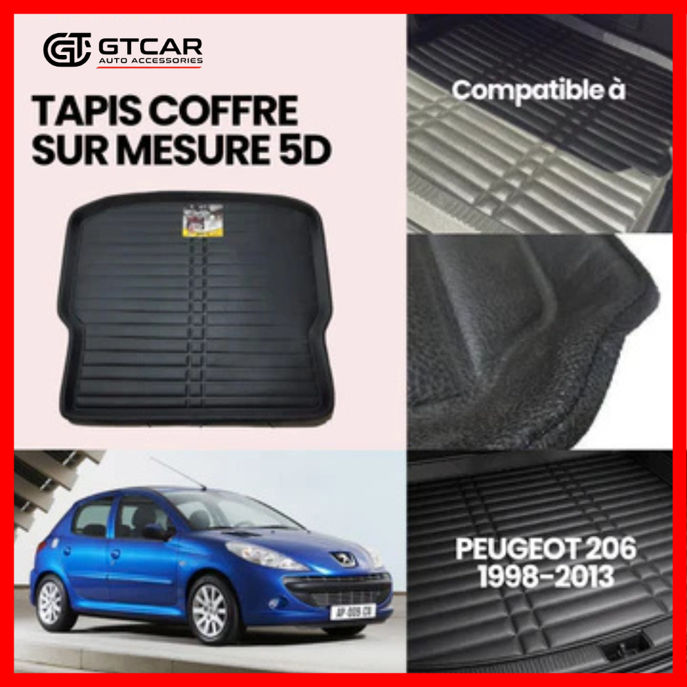 TAPIS SUR MESURE COFFRE 5D PEUGEOT 206 1998-2013