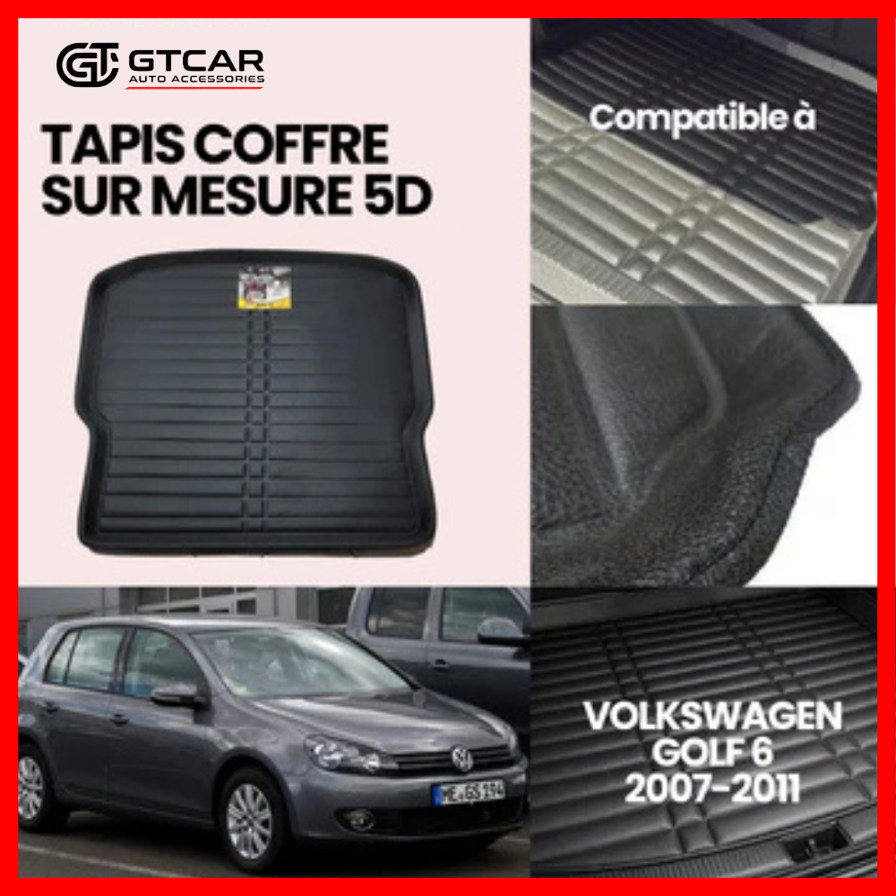 TAPIS SUR MESURE COFFRE 5D VOLKSWAGEN GOLF 6 2007-2011