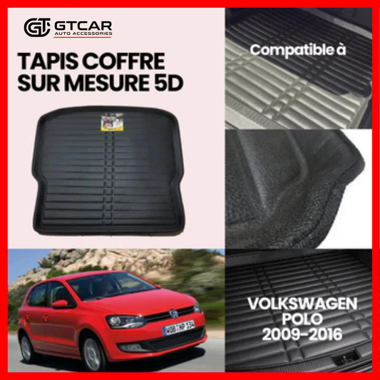 TAPIS SUR MESURE COFFRE 5D VOLKSWAGEN POLO 2009-2016