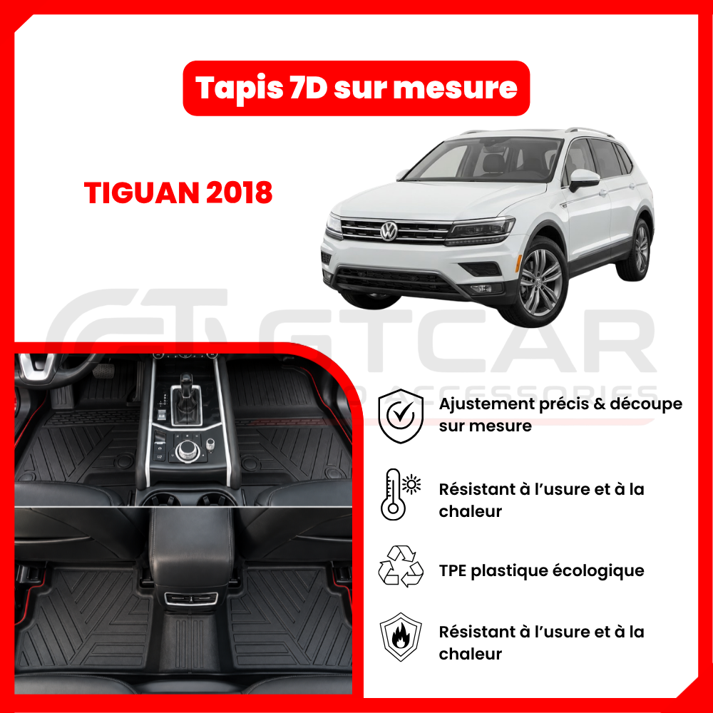 Tapis 7D sur mesure TIGUAN 2018