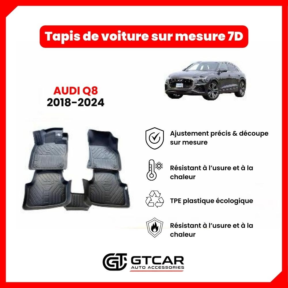 Tapis  sur mesure 7D AUDI Q8 2018-2024