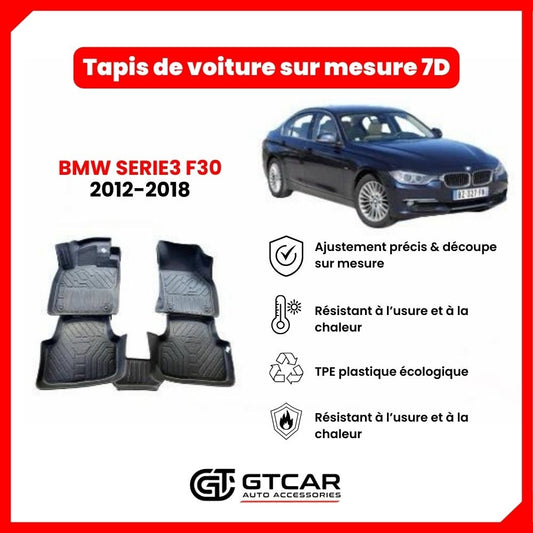 Tapis  sur mesure 7D BMW SERIE3 F30 2012-2018