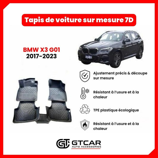 Tapis  sur mesure 7D BMW X3 G01 2017-2023