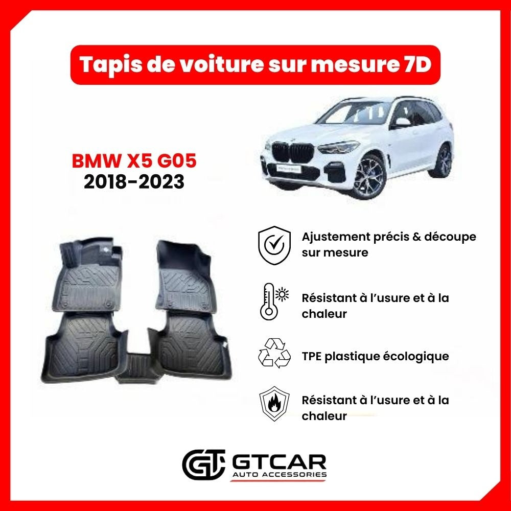 Tapis  sur mesure 7D BMW X5 G05 2018-2023