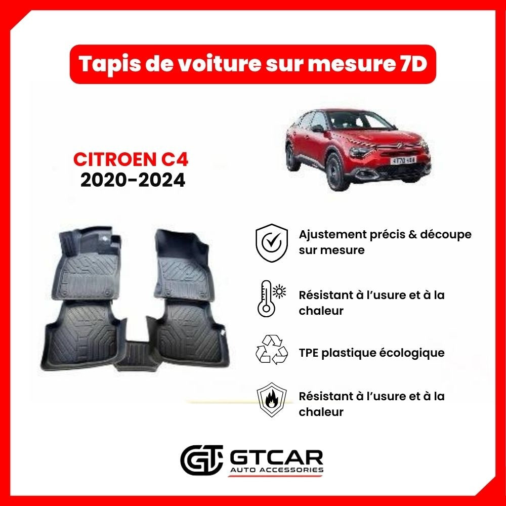 Tapis  sur mesure 7D CITROEN C4  2020-2024